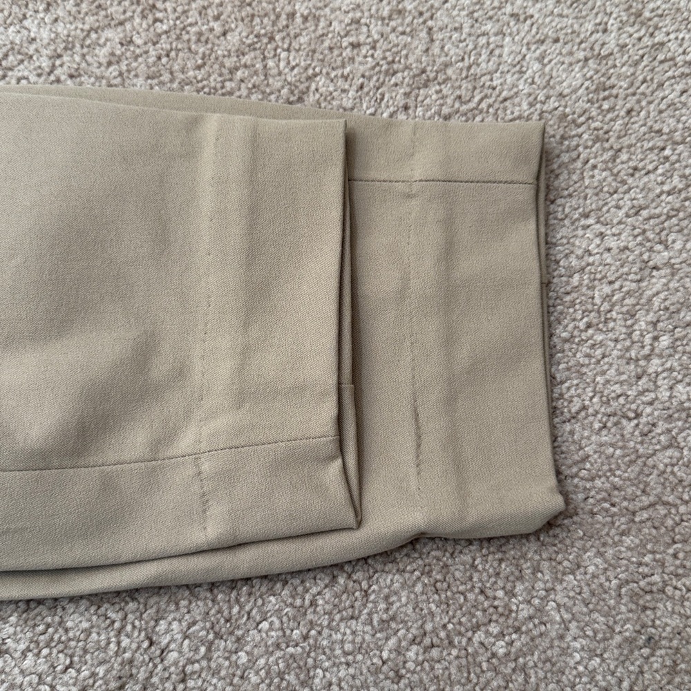 NWT Everlane Bi-Stretch High Rise Tan Khaki Side Zip Pull On Work Pants Size 12 - Picture 13 of 13